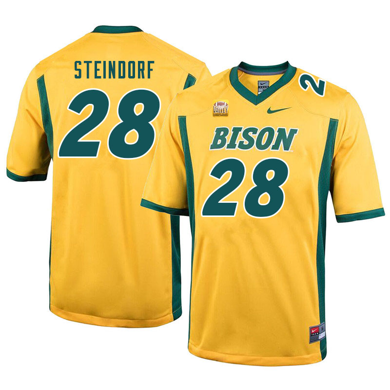 Men #28 Kaedin Steindorf North Dakota State Bison College Football Jerseys Sale-Yellow - Click Image to Close